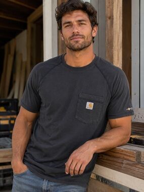 Carhartt Men’s Black Pocket Short-Sleeve T-Shirt